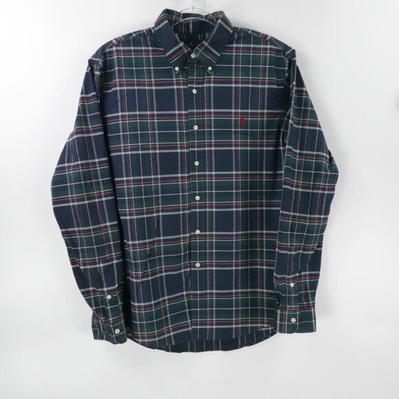 Ralph Lauren Other - Ralph Lauren Shirt Mens XL Blue Green Plaid Slim Fit Stretch Oxford Button Down
